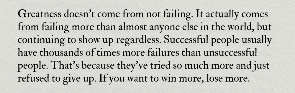 If you want to win more, lose more