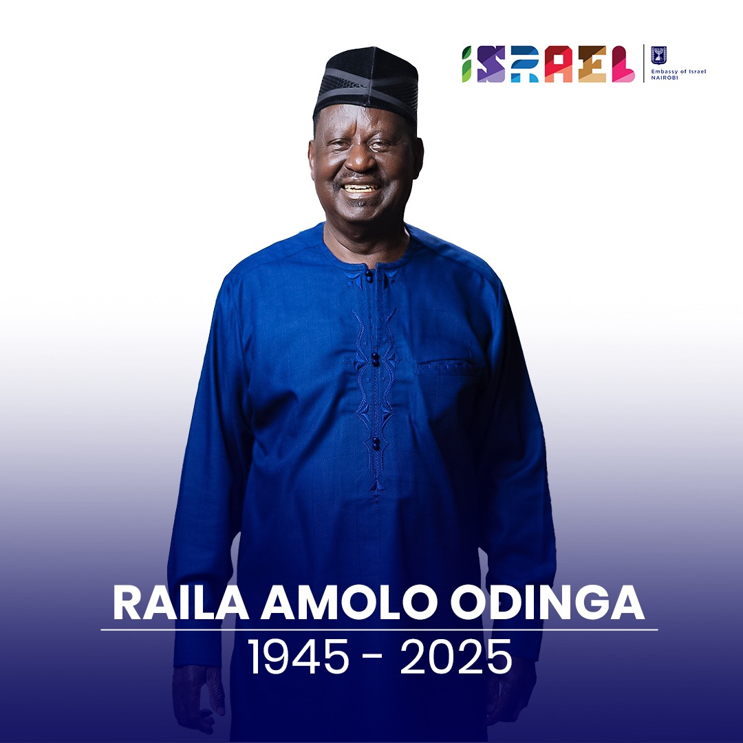 <a href="/IsraelinKenya/">Israel in Kenya</a> extends deepest condolences to <a href="/IdaOdinga/">Ida Odinga</a>, the family, friends and the people of #Kenya, all who mourn the passing of Rt. Hon. <a href="/RailaOdinga/">Raila Odinga</a>.

Rt. Hon. <a href="/RailaOdinga/">Raila Odinga</a> will be remembered for his lifelong dedication to democracy, justice, and the unity of the Kenyan