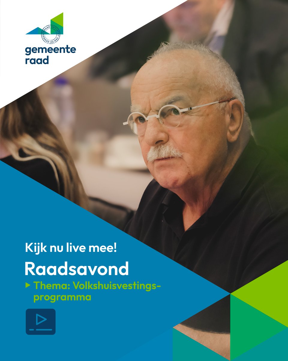 Kijk nu live mee met de raadsavond 📺: bit.ly/raad_live

ℹ️ Tijdens deze avond wordt o.a. het thema ‘𝗩𝗼𝗹𝗸𝘀𝗵𝘂𝗶𝘀𝘃𝗲𝘀𝘁𝗶𝗻𝗴𝘀𝗽𝗿𝗼𝗴𝗿𝗮𝗺𝗺𝗮’ behandeld 🏘️.