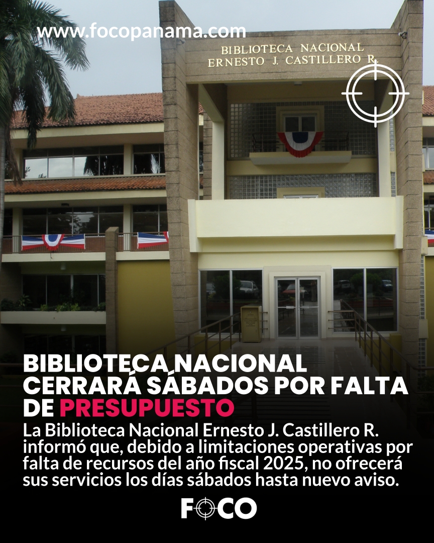 Biblioteca nacional cerrará sábados por falta de presupuesto