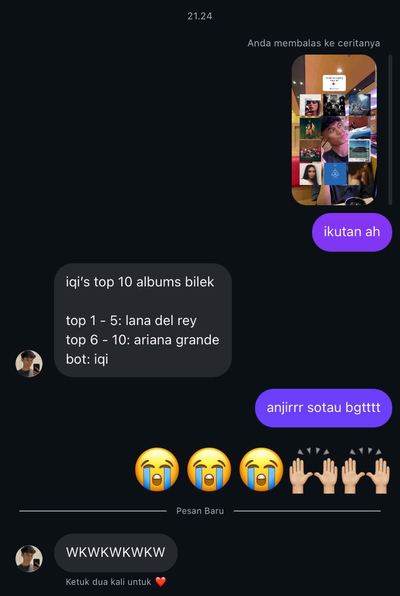 wkwkkwkw sotau bgtt <a href="/everydayismako/">mako❤️‍🔥</a> , konteks bot apa yaa? kan lagi bahas top 10 album 😭🫵🏼