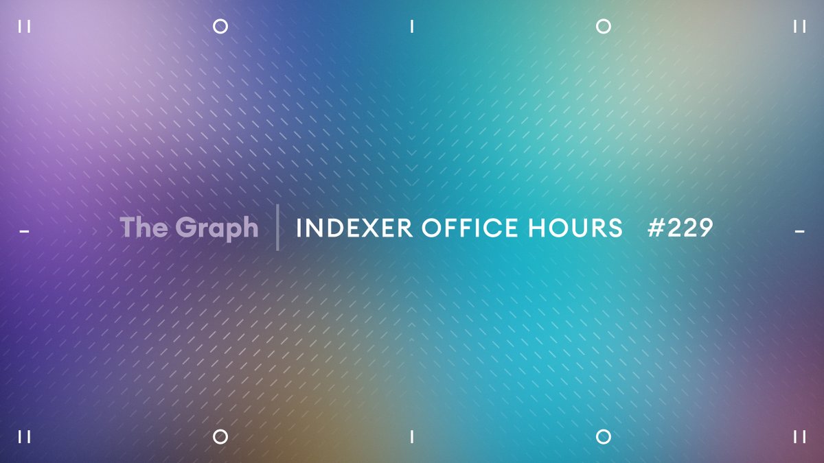 Indexer Office Hours tweet media