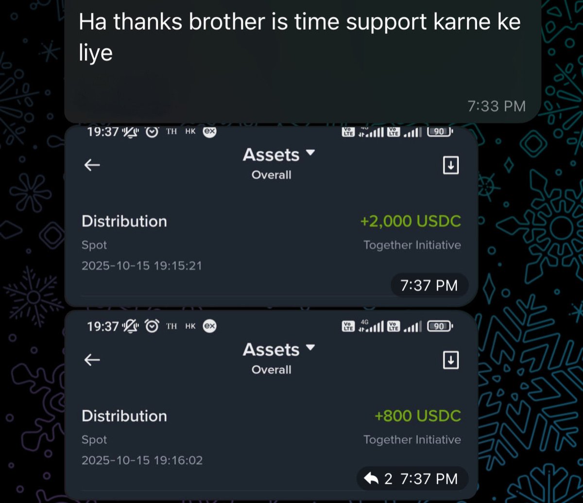 Binance just dropped $2,800 in my guy’s wallet while he was sleeping

no cap:

He got liquidated for $11k during the chaos

Woke up → $2,800 USDC already sitting there

Didn’t file shit. Didn’t email support. Nothing.

<a href="/cz_binance/">CZ 🔶 BNB</a> and <a href="/cz_binance/">CZ 🔶 BNB</a> just sent $300M directly to