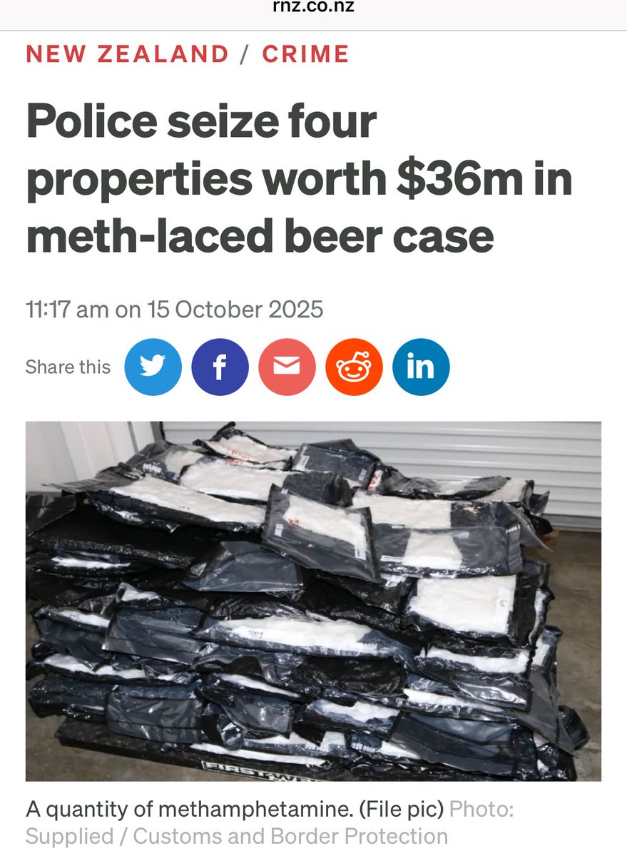 puneet_sahani's tweet image. Khalistani narco-terrorist Baltej Singh Agwan - nephew of PM Indira Gandhi’s assassin Satwant Singh - sent to prison for 22 yrs. He was trafficking methamphetamine hidden in beer cans from 🇨🇦 (OFCOURSE!) into NZ.
Media trying to hide his identity but you can see name & face here.