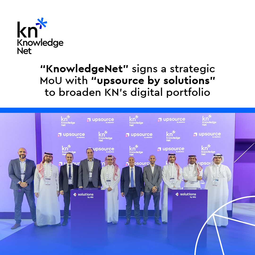 KnowledgeNet_KN's tweet image. Under this agreement, KnowledgeNet will expand the scope of its local digital products and solutions designed to meet the needs of the Saudi government sector and support digital transformation initiatives through its subsidiary, KN Business Solutions.