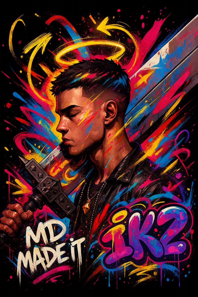 mdmadeit's tweet image. Generate your own Bold Graffiti Style poster.
Steal this prompt 👇
Generate a Digital cartoon of the attached character with loud graffiti-style…