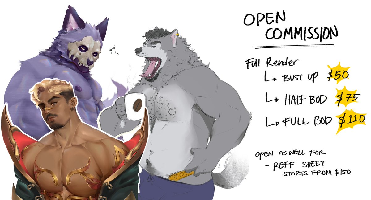 I'M OPENING 5 COMMISSION SLOTS ‼️
dm me for more details &lt;3

sharing and retweeting is highly appreciated 🙇‍♂️🙏💗

for other details and TOS you can refer to this link down below 
rradiusart.carrd.co

#Commission #commissionsopen