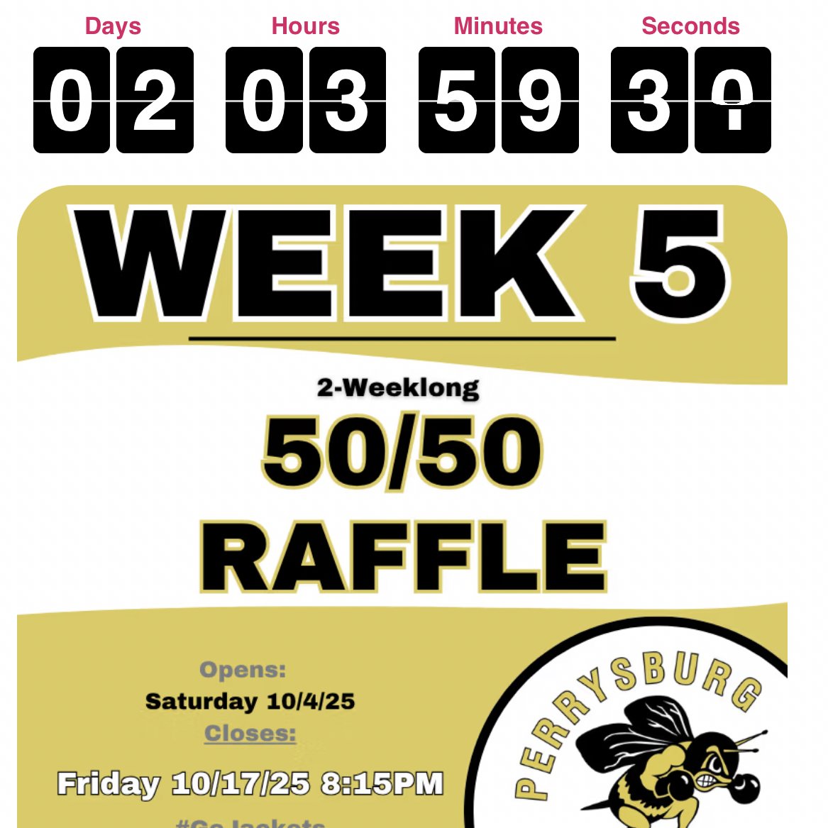 One thing this community can agree on:  It’s time to Drub AW!!!  And don’t forget to get your 50/50!  Let’s make the last home game the biggest pot of the year!!

Buy Now!
 1l.ink/23KWMPW