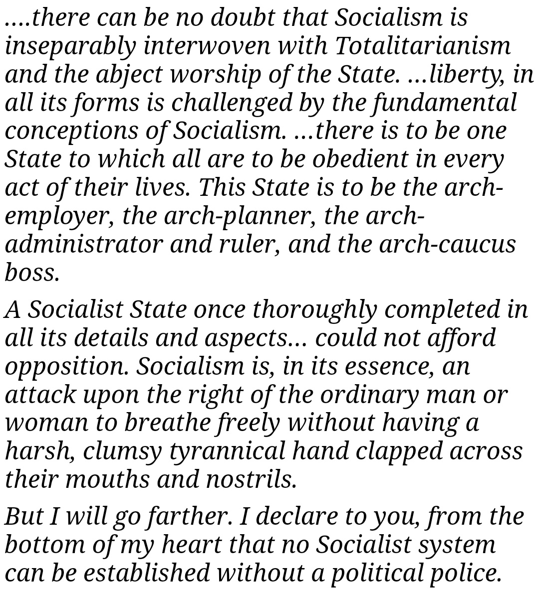 SBarrettBar's tweet image. "no Socialist system can be established without a political police"
Churchill's words.
We have both.
