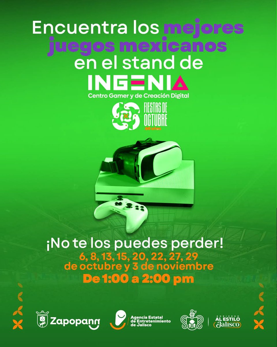 Lo mejor en videojuegos nacionales lo encuentras en el Stand de #INGENIA y puedes jugarlos ¡completamente gratis! 🤩🎮
