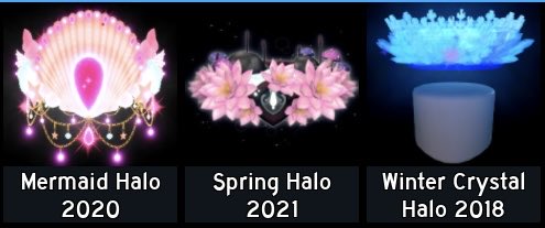 Guys my sister is desperately trying to sell these halos for diamonds because she has a halo in her mermaid shop and cant afford it

Please if someone is interested reply here

Mermaid 20: 730k
Spring 21: 750k
Crystal 2018: 520k

<a href="/m4d413n4/">madi 🌹</a> will be replying to u in the comments!