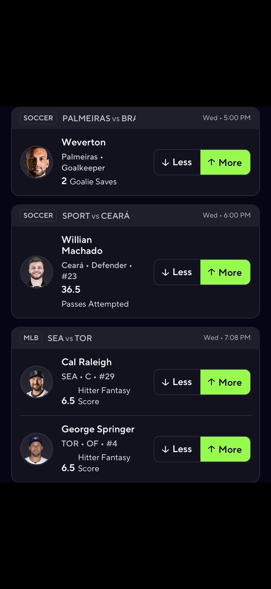 DreamPicksVIP's tweet photo. 💰 $100 GIVEAWAY TONIGHT 💰
We go 4 for 4, someone gets PAID 🔥

I’m mixing soccer and MLB tonight and I’m feeling confident 💪
Comment if you’re rolling with us and retweet to lock your spot 👇

⚽️ Weverton Over 2 Goalie Saves @PotdPrizepicks 
⚽️ Willian Over 36.5 Passes Attempt @PotdPrizepicks 
⚾️ Cal Raleigh Over 6.5 HFS @DreamPicksVIP 
⚾️ George Springer Over 6.5 HFS @DreamPicksVIP