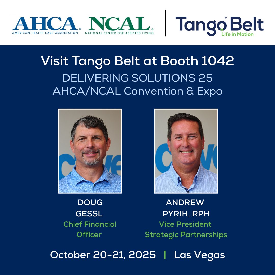 TangoBelt's tweet image. Today’s the day! Tango Belt is at Delivering Solutions 25: AHCA/NCAL Convention & Expo in Las Vegas on Oct 20-21! Stop by Booth 1024 to check out the Tango Belt—wearable hip protection for at-risk older adults promoting safer mobility and independence. #TangoBelt #FallProtection