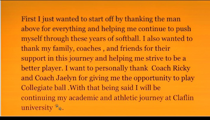 kynnedijenkins's tweet image. Committed!!! Thank you @coach_rickyh @ClaflinSoftball @Jaelyn_Jackson6 for the awesome visit and showing me sooo much love and the culture of Clafin University Softball. I'm super excited for the next chapter in this book and can't wait to step on the field. @LadyDukesGhent…