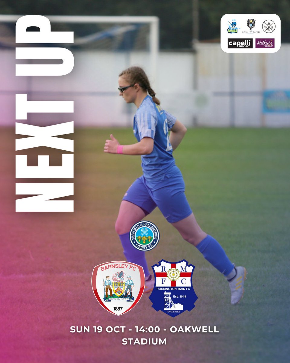 𝗖𝗢𝗨𝗡𝗧𝗬 𝗖𝗨𝗣 𝗔𝗖𝗧𝗜𝗢𝗡 | 𝗙𝗜𝗥𝗦𝗧 𝗧𝗘𝗔𝗠 ⏭️

🆚 <a href="/BarnsleyFCW/">Barnsley FC Women</a> First Team 
🗓️ 19/10/25
📍 Oakwell Stadium 3G Pitch, Barnsley, S71 1ET
⌚️ 2pm KO
🏆 <a href="/SHCFA/">Sheffield FA ⚽️</a> Women’s Senior Cup

Let’s go, Rosso 💙

#RMLFC #UpTheRosso #WomensFootball #SHCFA #CountyCup