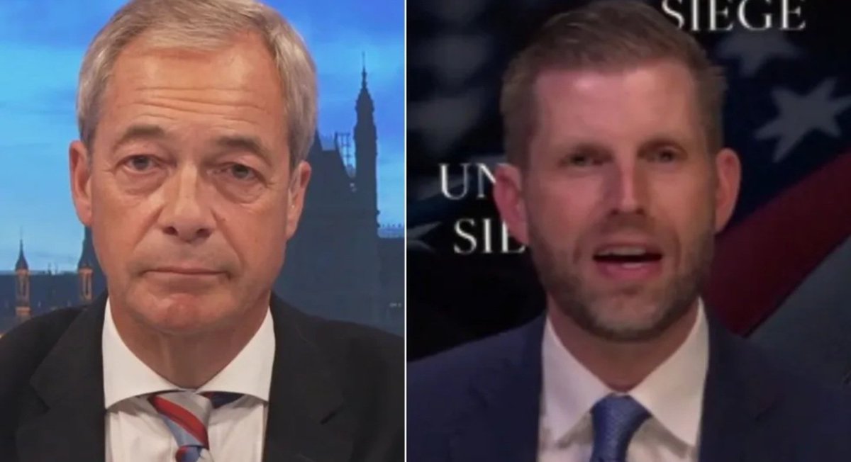 🚨🇬🇧 ERIC TRUMP WARNS UK IS “ON A DANGEROUS ROAD” OVER FREE SPEECH

Speaking with Nigel Farage on GB News, Eric Trump has issued a stark warning to Britain, saying the UK is heading down a “dangerous road” as free speech becomes weaponised by the establishment.

🔴 Says free