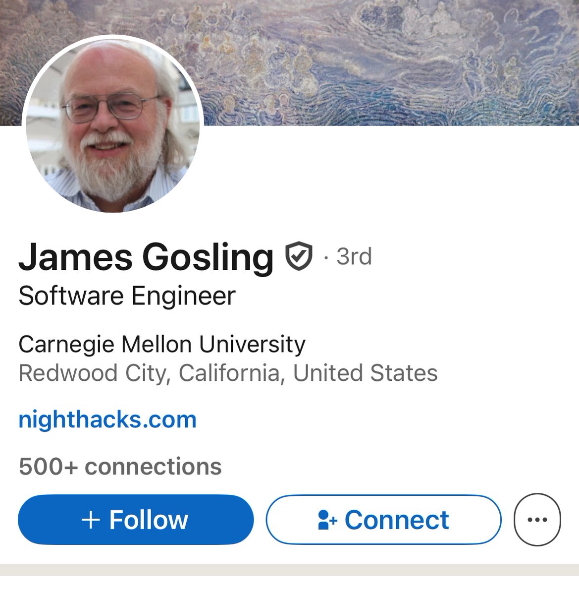 scihan's tweet image. Adam javanın mucidi, “software engineer” yazmış title’ına. Herkes ayağını denk alsın, atıp tutmayın olm yok software ninja yok senior principal distinguished critical humongous engineer falan…