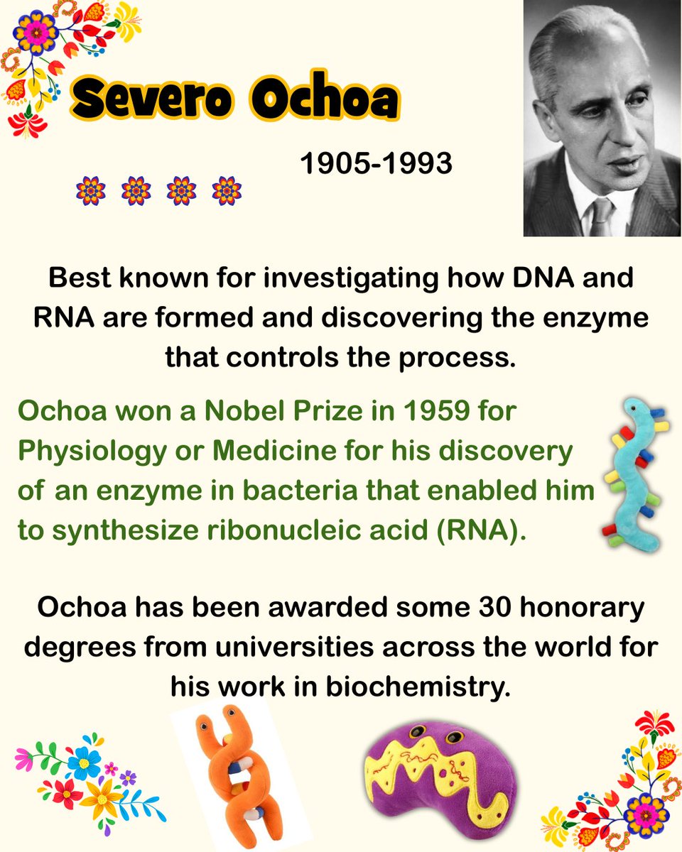 🔬🌎 Celebrating #HispanicHeritageMonth! 🌎🔬
We’re honoring the brilliant Hispanic scientists who’ve shaped medicine &amp; biology — from life-saving vaccines to groundbreaking genetic research.
🤯 Which breakthrough amazes you most?
#STEM #ScienceHeroes #Scientists #Microbiology
