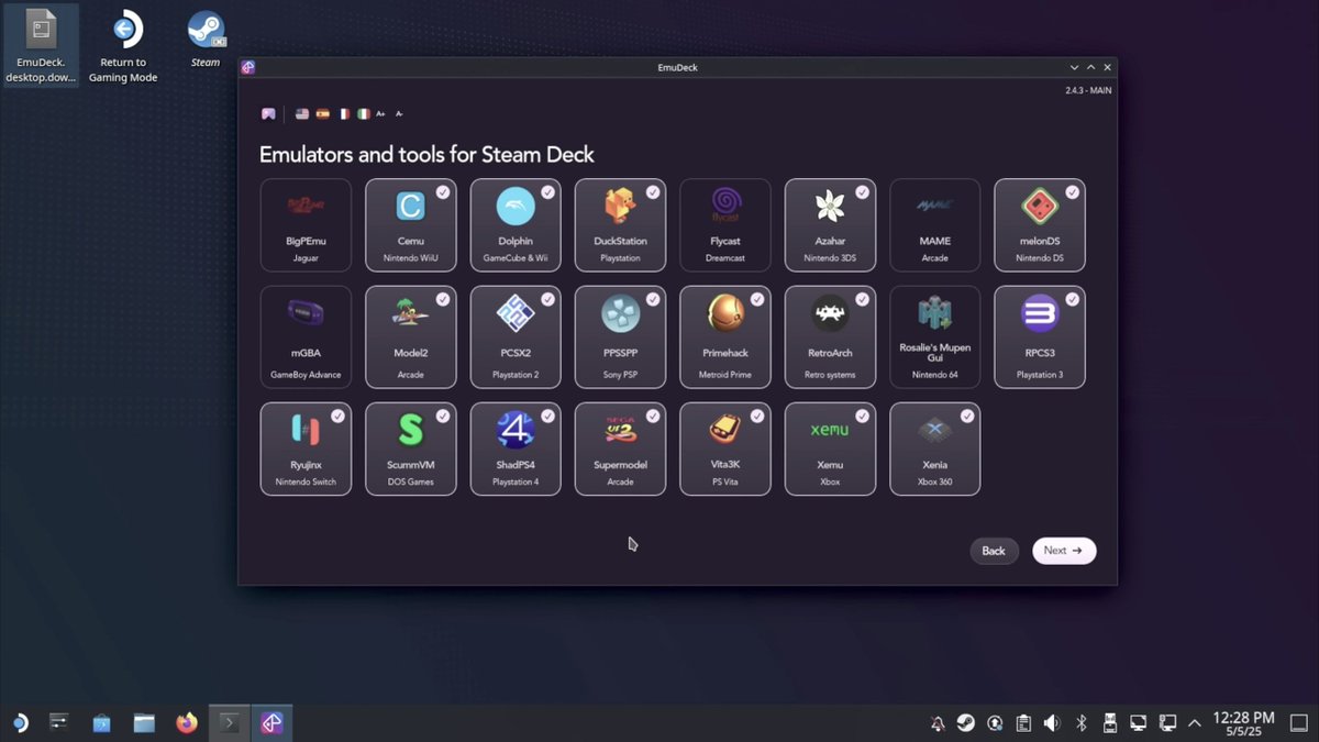 انا سبق ونشرت شرح منفصل ومفصل لأهم المحاكيات بالبي سي ولكن ظهرت أداة رهيبة قبل سنتين وتطورت كثير بالآونة الأخيرة تسمى EmuDeck بتغني عن تثبيت كل محاكي على حدا فالأداة بتظهر لك أشهر المحاكيات المتوفرة حالياً وتقدر تختار منها اللي تبغاه وتثبتهم بضغطة زر وبعدها تلعب اي لعبة من اي