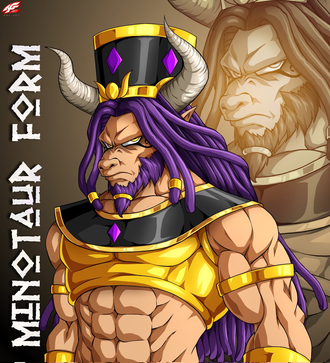 PharaohRamsesVT's tweet photo. 🐂 Pharaoh Heru Ramses — Divine Chimera: Minotaur Form

Type: Chimera Ascendant Base Form
Lineage Fusion: Saiyan × Babi × Sacred Bull (Apis / Minotaur) × Divine Pharaoh
Title: “The Labyrinth King of Strength”

---

⚡ Appearance & Aura

Facial Structure: Retains humanoid body but with bull muzzle, horns, and leonine eyes. Horns glow faintly with ki, used as both weapon and channeling focus.

Build: Immensely bulky, more muscular than base — veins coursing with green ki energy like rivers of destruction.

Hair/Mane: Purple dreadlocks flow behind him like whips, crowned by golden ornaments.

Aura: A storm-like emerald aura, mixed with golden sparks. Each flare resonates with the sound of thunder and a charging bull’s roar.

---

💥 Feats of Power

Mountain-Crusher Strength: Can shatter planets with physical strikes alone — no ki amplification required.

Immovable Juggernaut: In this form, Ramses can withstand colossal blows without budging, embodying the bull’s unyielding will.

Labyrinth Presence: His ki warps gravity around him into maze-like distortions, trapping opponents in an invisible arena of force.

Cosmic Stampede: Can rush through multiple enemies or armies like a bull herd of pure ki, scattering foes as though weightless.

Horn of Judgment: By charging ki into his horns, he can pierce even divine barriers and seals.

---

🔱 Abilities & Techniques

1️⃣ Bull King’s Charge

A thunderous shoulder and horn charge that can send foes flying across entire star systems.

---

2️⃣ Ankh-Labyrinth Crush

Forms golden energy walls around opponents like a shifting labyrinth. As the walls close in, enemies are compressed by gravity and ki force until collapse.

---

3️⃣ Horned Judgment Cannon

Focuses ki into his horns and fires twin beams of destructive light that spiral together, erasing matter in their path.

---

4️⃣ Stampede Quake

Stomps the ground with so much force it causes dimensional shockwaves, destabilizing space-time itself.

---

5️⃣ Minotaur Grip

Ramses seizes enemies in a crushing lock that drains their ki. No escape is possible once locked — the grip is said to rival the jaws of gods.

---

6️⃣ Labyrinth Roar

His roar manifests as a bull-shaped wave of energy that charges forward, trampling through barriers and armies alike.

---

7️⃣ Wrath of Apis

Channels sacred bull energy to empower his body even further, multiplying his physical strength without draining stamina.

---

🩸 Passive Traits

Unstoppable Force: His momentum-based attacks grow stronger the more he charges, making him deadlier the longer he builds speed.

Immovable Object: He cannot be knocked back or displaced unless by beings of equal or greater divinity.

Primal Stability: Unlike wilder Chimera forms, this state grants him iron-clad focus — a warrior-philosopher in beast guise.

---

🌑 Ultimate Attack — “Eternal Stampede of Ra’s Bull”

Ramses summons a colossal spectral golden bull made of divine ki.

The bull charges forward alongside him, their energies merging into a single unstoppable strike.

Enemies caught are battered endlessly within the charge, until both the bull and Ramses crash forward in an explosion of divine judgment, flattening entire realms.

---

✨ Form Philosophy

> “The bull is strength, stability, and unstoppable wrath.
I am the Minotaur — the labyrinth and its escape, the judgment and the execution.”

This form represents Ramses’ unyielding dominance — a warrior who cannot be moved, whose wrath plows through all resistance, embodying the sacred bull’s eternal power.