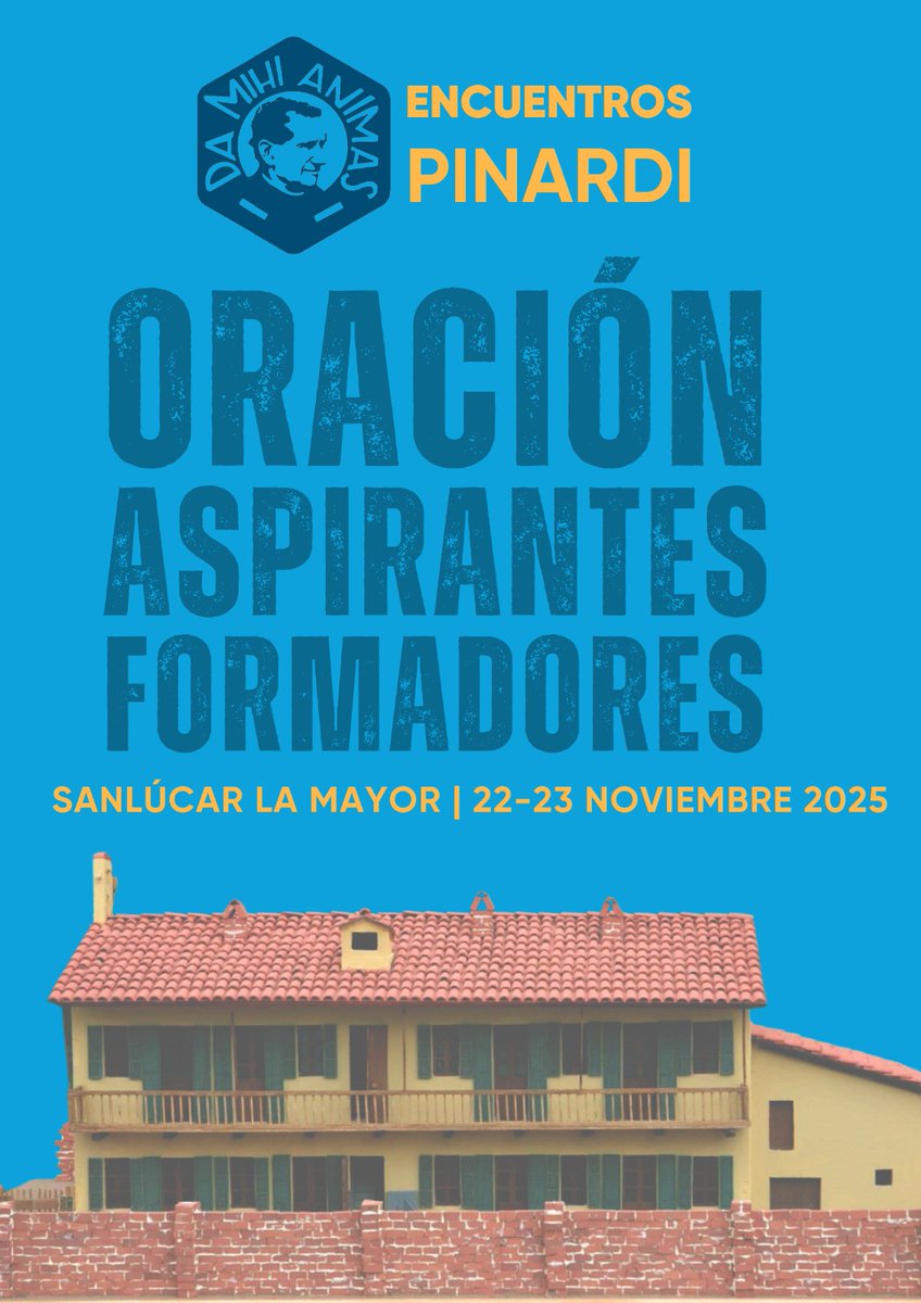 ENCUENTROS PINARDI 2025 🏡
🗓️ 22 y 23 Noviembre 
📍Salesianas "El Pilar" | Sanlúcar La Mayor (Sevilla)

🏃🏼‍♀🏃🏼Inscripciones abiertas hasta el 9 de noviembre:
forms.gle/x8yqyxJ5pZ8yLw…