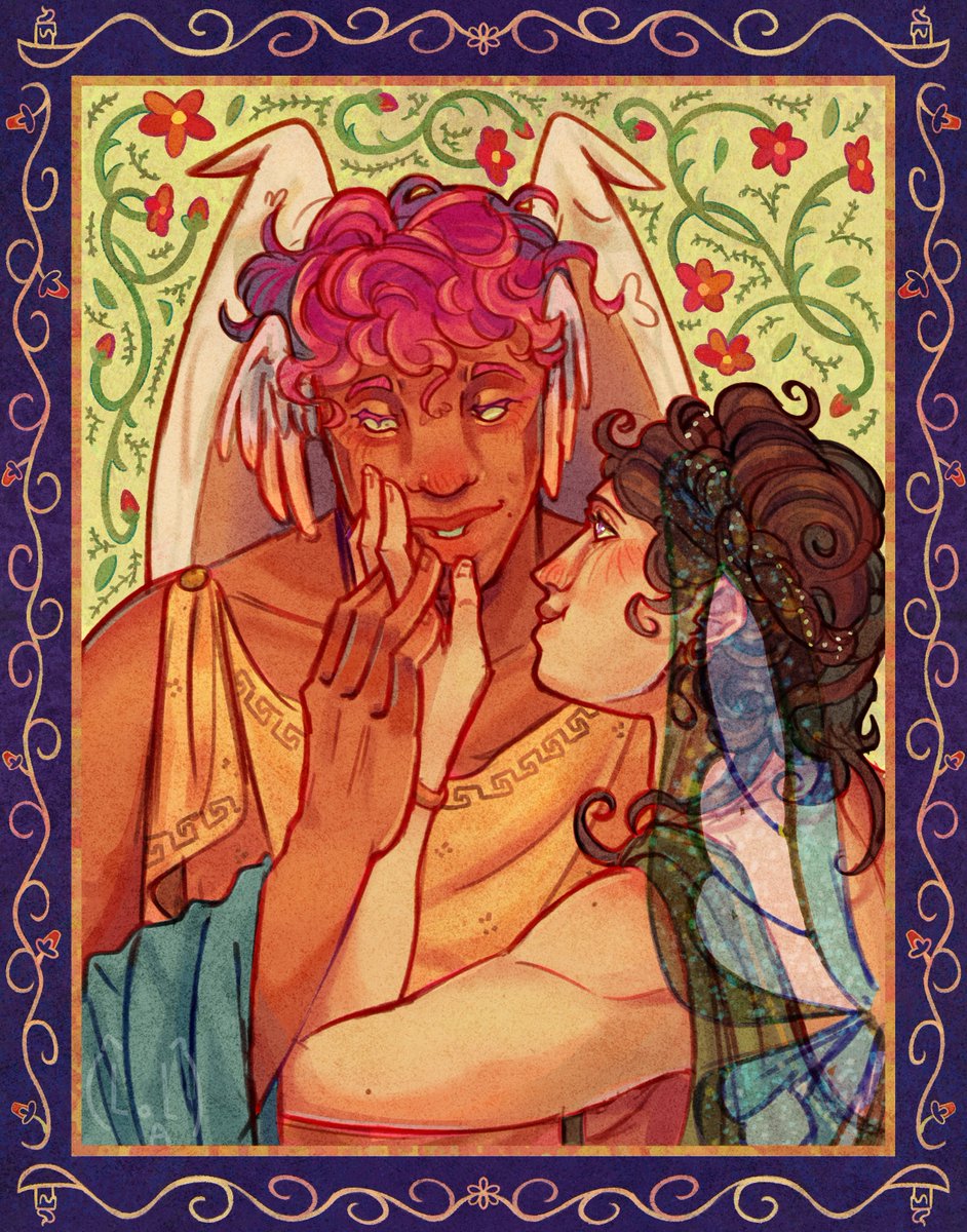 Eros and Psyche week 2! 
This one goes to Toast because they are the Eros/Pysche CEO to me 
#GreekMythology #illustration