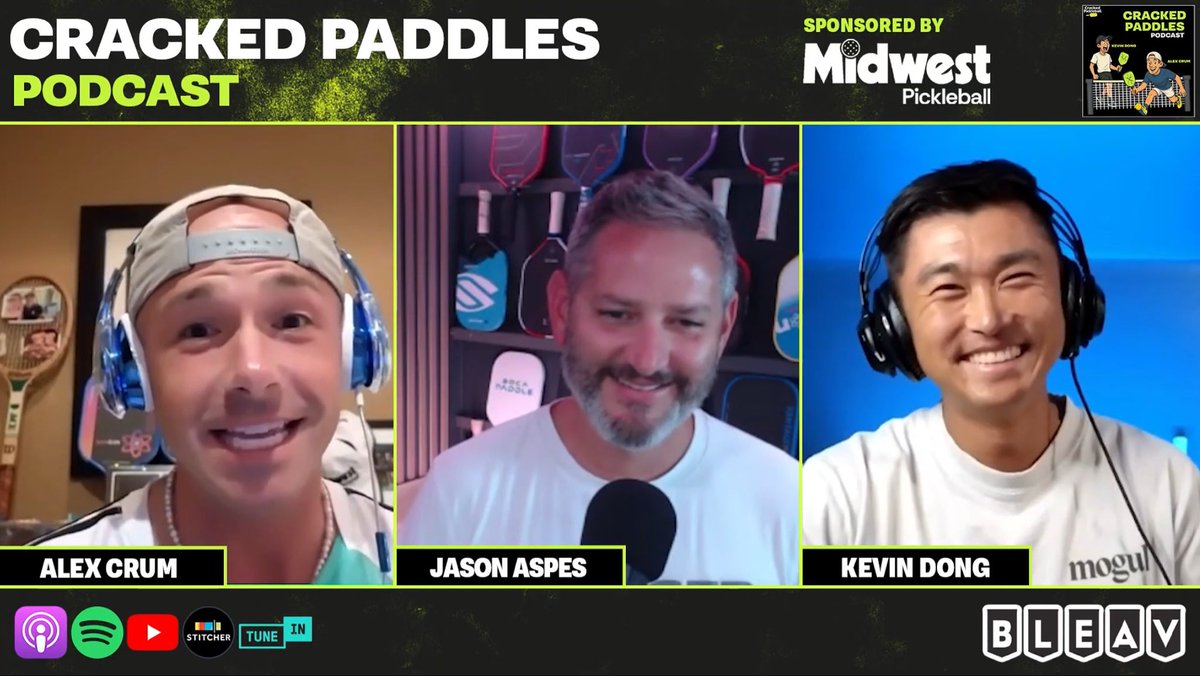 NEW <a href="/CrackedPaddles/">Cracked Paddles</a> PODCAST EPISODE OUT NOW ‼️

<a href="/ACBabyBabyy/">Alex Crum</a> and <a href="/kevindongpb/">Kevin Dong Pickleball</a> sit down with <a href="/spus44/">Jason Aspes</a>, President of the United Pickleball Association, co-founder of The Kitchen Pickleball , and co-founder of Wringer Wear, to discuss  where his passion for pickleball began, breaking