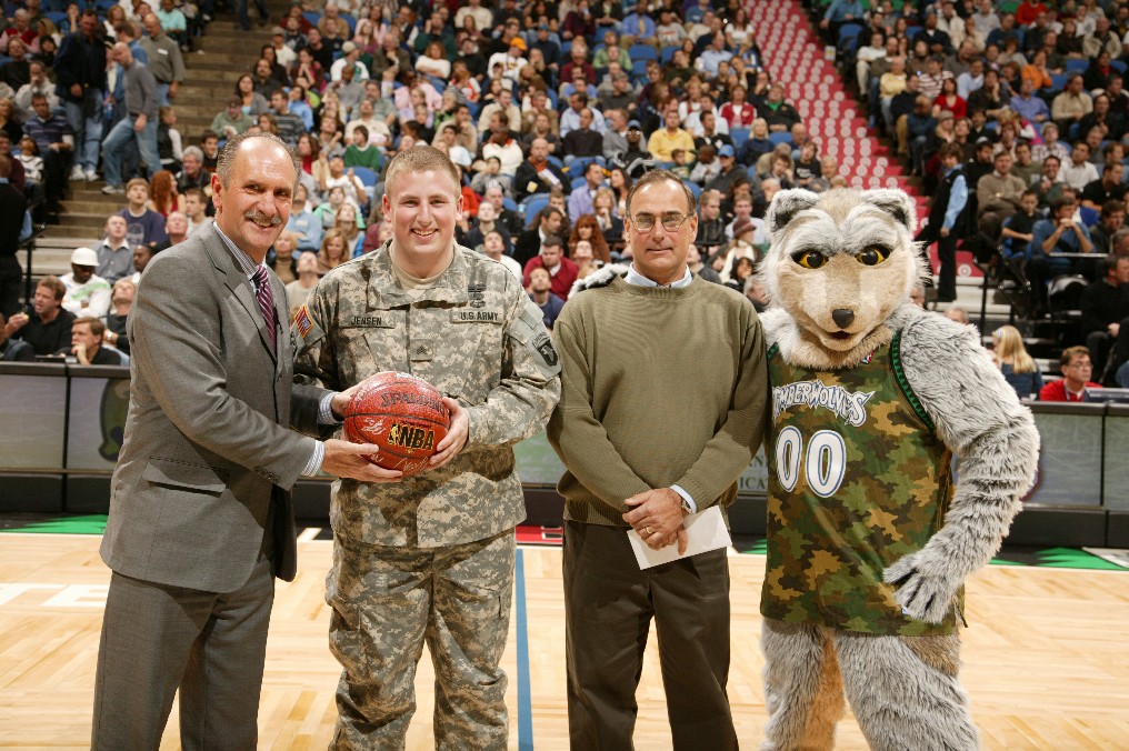 #TBT to 2007 and   the Minnesota Timberwolves Operation Heroes Month. MMAF recognized dozens of   grant recipients on the court at Wolves games over many seasons and it was   always a great evening for the service members and their families! #TBT   #20YearsofThanks