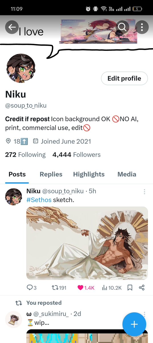 #ama 

I really wanna be unserious about this but: Yes 😆

I made those. I was soup_to_niku. I got rid of that identity but I'm proud of my old work, hence the reposts.

Here's the account and the mail for downloading its old data (I forgot to do that lmao)