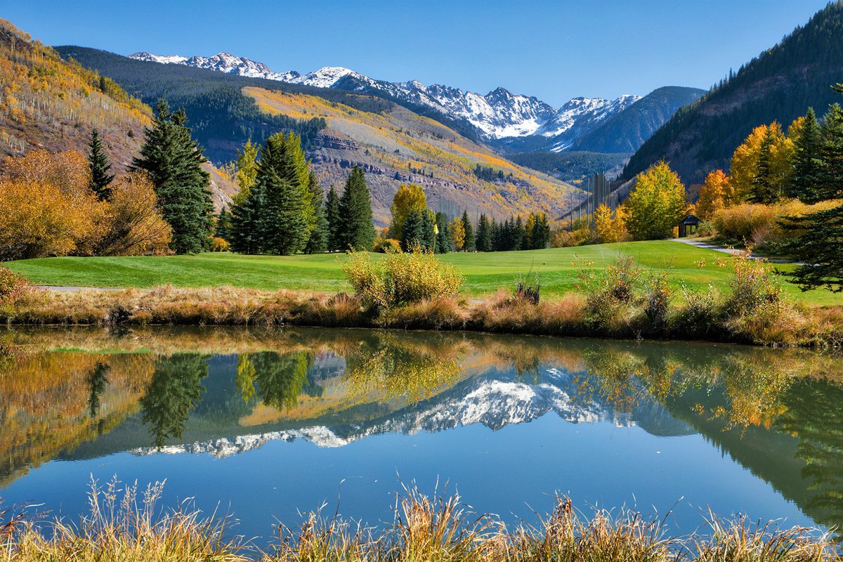 PureSwingGolf_'s tweet photo. Vail Golf Club Vail, Colorado
Par 71
6,739 yards

Around 8,200 feet above sea level. Because of elevation, balls fly farther than at sea level. The course is mountain-alpine in style and has some incredible views! This one should be on your list of courses to play! 
#golf