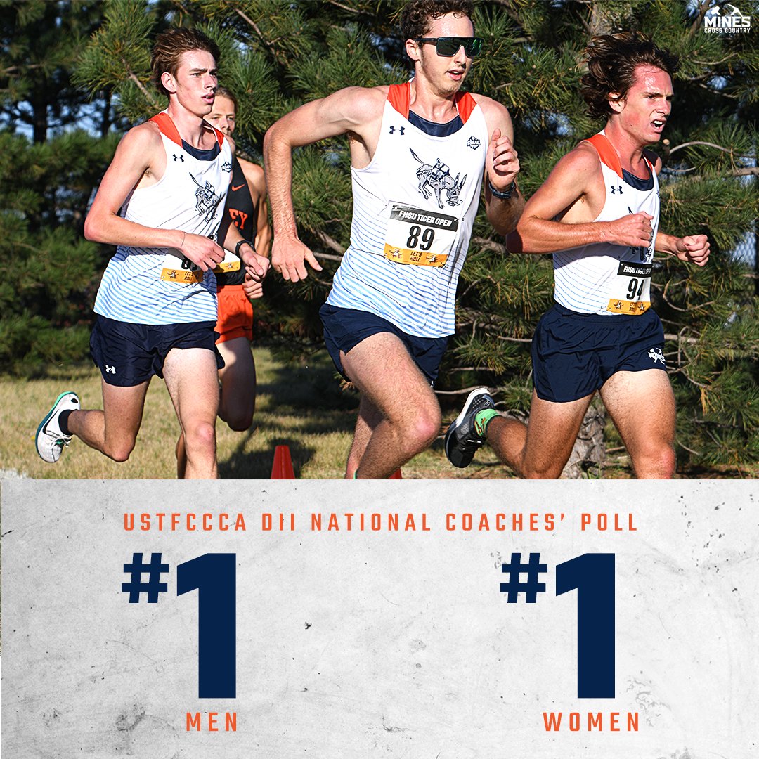 MinesAthletics's tweet image. For a second consecutive week, the men and women of @CSMtrack XC are both ranked #1 in the nation. #HelluvaEngineer
📰 minesathletics.com/news/2025/10/1…