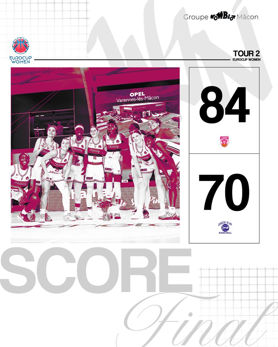 ✅Après une longue bataille, nos Pinkies l’emportent lors de ce premier match à la maison en EuroCup Women !

#cbbsensemble
#EuroCupWomen