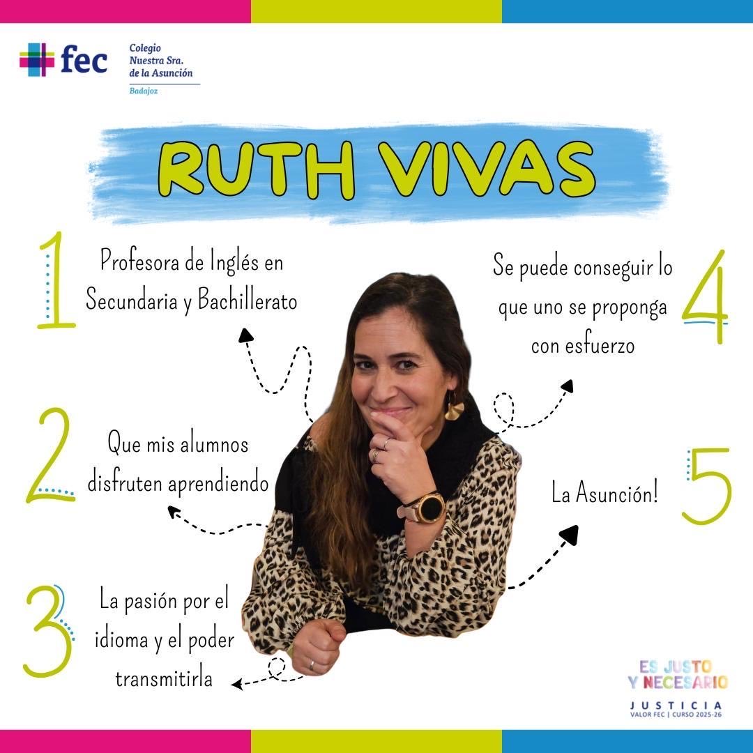 🚀¡Estrenamos sección! Hoy os presentamos a Ruth Vivas👩‍🏫Ella ha contestado 5 preguntas:
1️⃣¿Qué cargo desempeñas?
2️⃣ ¿Qué es lo que más te gusta de tu trabajo?
3️⃣ ¿Qué te motivó a dedicarte a la enseñanza?
4️⃣ ¿Qué aprendizaje te ha dado tu experiencia?
5️⃣Apasionada de...
#NSA #FEC
