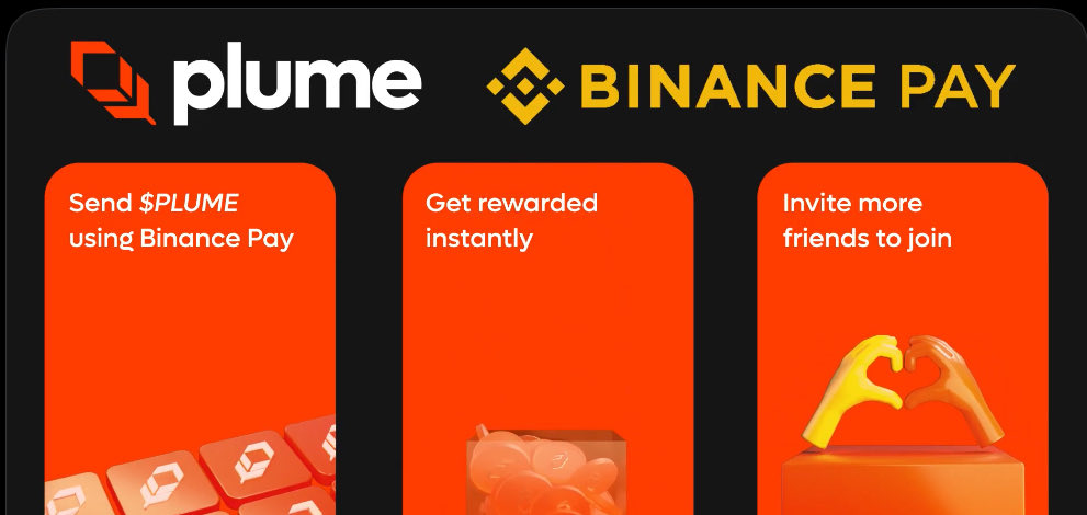Feyi👑 (@0xfeyi_) on Twitter photo Plume <a href="/plumenetwork/">Plume - RWAfi Chain</a> is now live on @Binance Pay, unlocking gas-free, instant payments across 32,000+ merchants worldwide.
From coffee shops to flights and e-commerce, you can now spend, send, and earn rewards with $PLUME in seconds. No gas fees. No delays. Just seamless onchain Plume <a href="/plumenetwork/">Plume - RWAfi Chain</a> is now live on @Binance Pay, unlocking gas-free, instant payments across 32,000+ merchants worldwide.
From coffee shops to flights and e-commerce, you can now spend, send, and earn rewards with $PLUME in seconds. No gas fees. No delays. Just seamless onchain