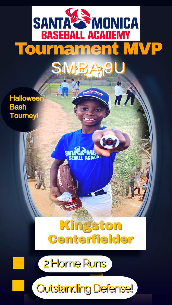 SMBA 9U Tournament MVP!