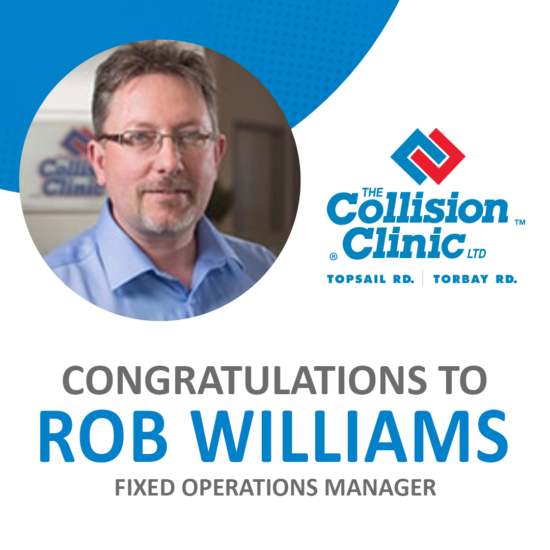 collisionclnic's tweet photo. We are delighted to announce Rob Williams has been promoted to Fixed Operations Manager.

Rob will lead our improvement initiatives and a high-performing operations team.

Please join us in congratulating Rob on this well-deserved promotion. https://t.co/uHfvwYRbWa