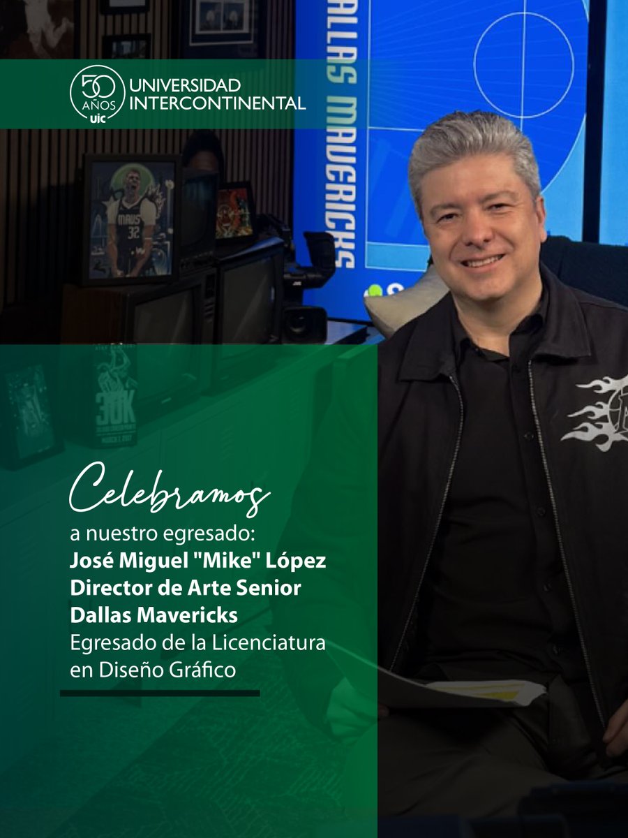 uicmx's tweet photo. 🥇 Talento que trasciende fronteras y deja huella
¡Felicidades a José Miguel “Mike” López por su creatividad y dedicación, que inspiran a toda la #ComunidadUIC! 🪽✨
#OrgulloUIC #UIC https://t.co/SBVzZe8ssc