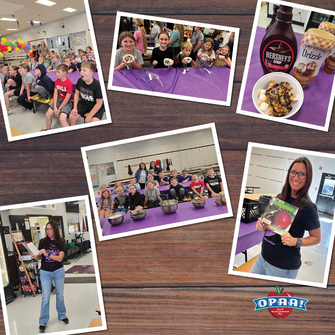 Opaafood's tweet image. Our Bloomfield Team celebrated MO Crunch Month with a NAC meeting alongside 4th Grade students at Bloomfield Elementary! On the menu: Apple Nachos! 🍎😋 #FunWithAPurpose #maketheirday