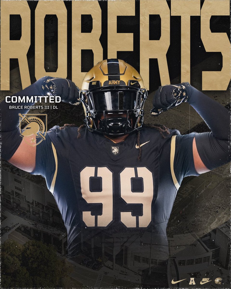 Bruce Lee Roberts (@bruce_lee115) on Twitter photo I’m very grateful and excited to announce that I have committed to play football at Army West Point <a href="/ArmyWP_Football/">Army Football</a> <a href="/goblackknights/">#GoBlackKnights</a> <a href="/Coach_romero18/">Dane Romero</a> <a href="/CoachJeffMonken/">Jeff Monken</a> <a href="/Coachjmerideth/">Justin Merideth</a> <a href="/kyle_mccomb/">Coach Kyle McComb</a> I’m very grateful and excited to announce that I have committed to play football at Army West Point <a href="/ArmyWP_Football/">Army Football</a> <a href="/goblackknights/">#GoBlackKnights</a> <a href="/Coach_romero18/">Dane Romero</a> <a href="/CoachJeffMonken/">Jeff Monken</a> <a href="/Coachjmerideth/">Justin Merideth</a> <a href="/kyle_mccomb/">Coach Kyle McComb</a>