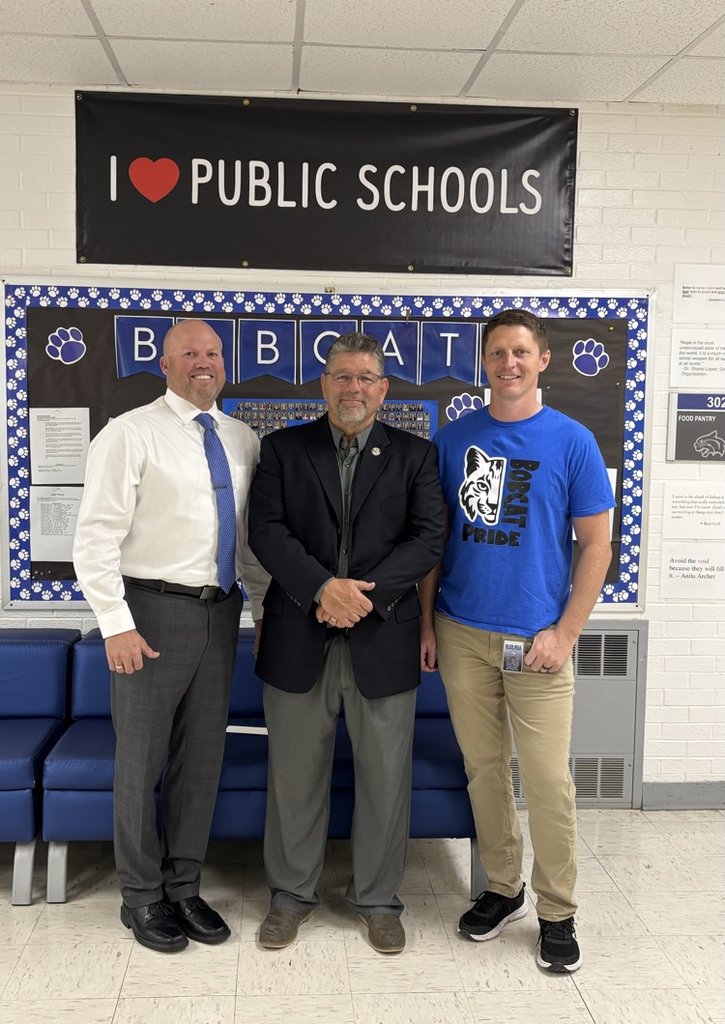 bh_bobcats's tweet photo. Today, we had the pleasure to host Senator Dan Lonowski as part of the "Day as a Principal" initiative.  October is National Principals Month and Senator Lonowski had the opportunity to sit down with our principals to learn about what they do on a daily basis!

#bhleads https://t.co/eEojVimQeT