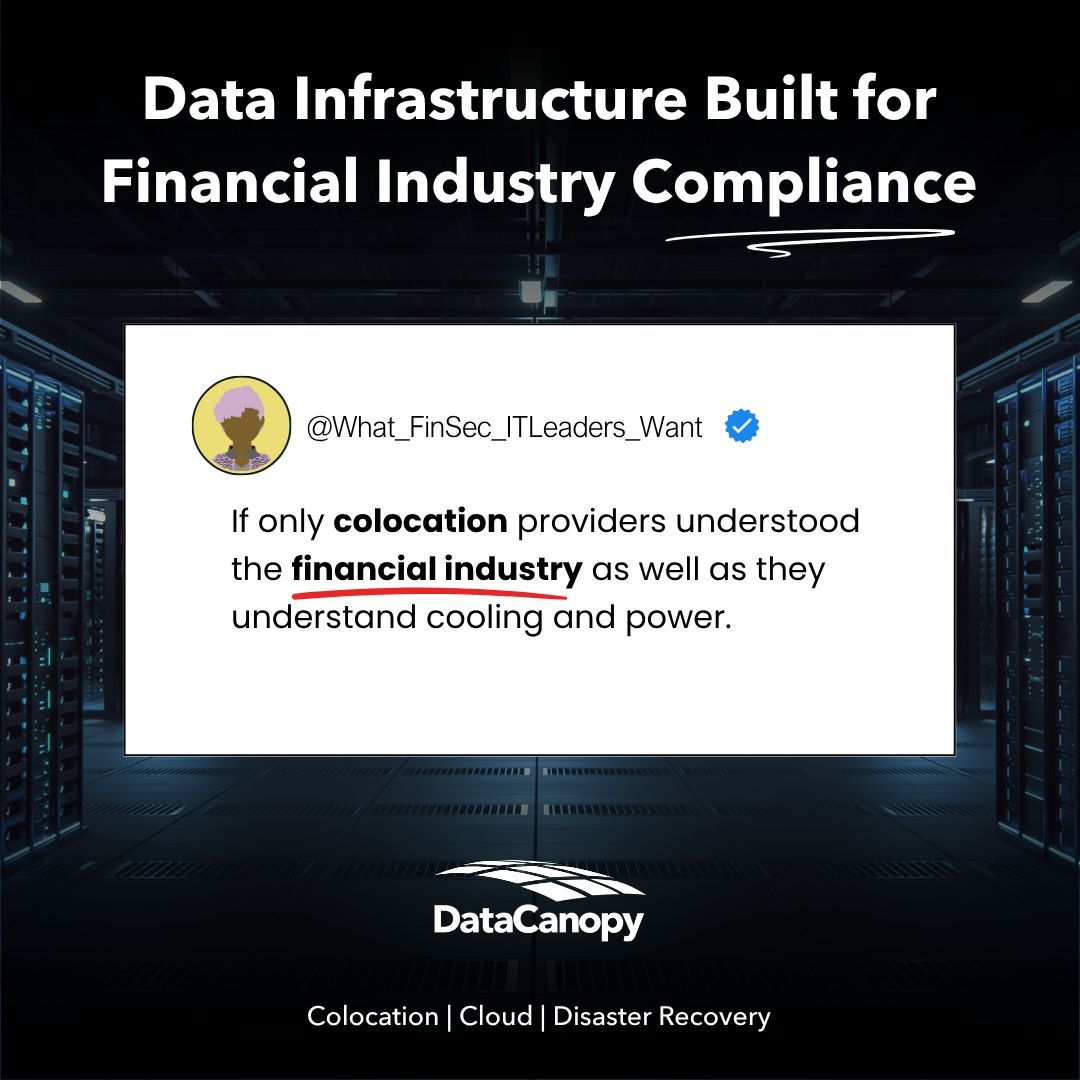 datacanopy's tweet image. This is a major challenge for IT leaders in FinServ.

You need more than a data center. You need a compliance partner. Our infrastructure is built for the unique demands of the financial industry. 🔒 PCI-DSS, SOC 2, and more.
datacanopy.com

#DataCanopy #Fintech
