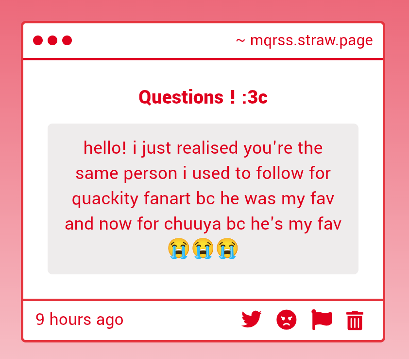 OMG??? JAJASJDJFJ WHAT A COINCIDENCE 😭😭 yeah I left the random a while ago, i'm glad you still like my silly drawings :3c