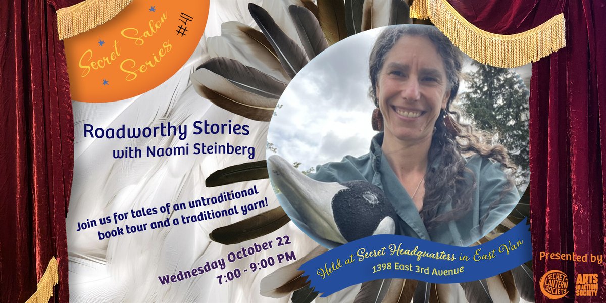 ✨ After a cross-Canada tour with her book Goosefeather, Naomi is back!
#SecretLanternSociety #SecretSalonSeries #GoosefeatherBook #StorytellingNight #ArtsInAction #EastVanArts #LanternLightStories #CommunityCreativity