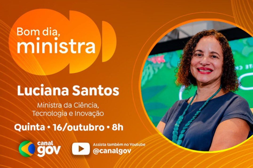 Participo amanhã, quinta-feira (16), do programa "Bom Dia, Ministra"!

Vamos falar sobre a Semana Nacional de Ciência e Tecnologia e debater os avanços do MCTI na Ciência Climática, nossas entregas para a COP30 e o protagonismo do Brasil na Transição Energética.