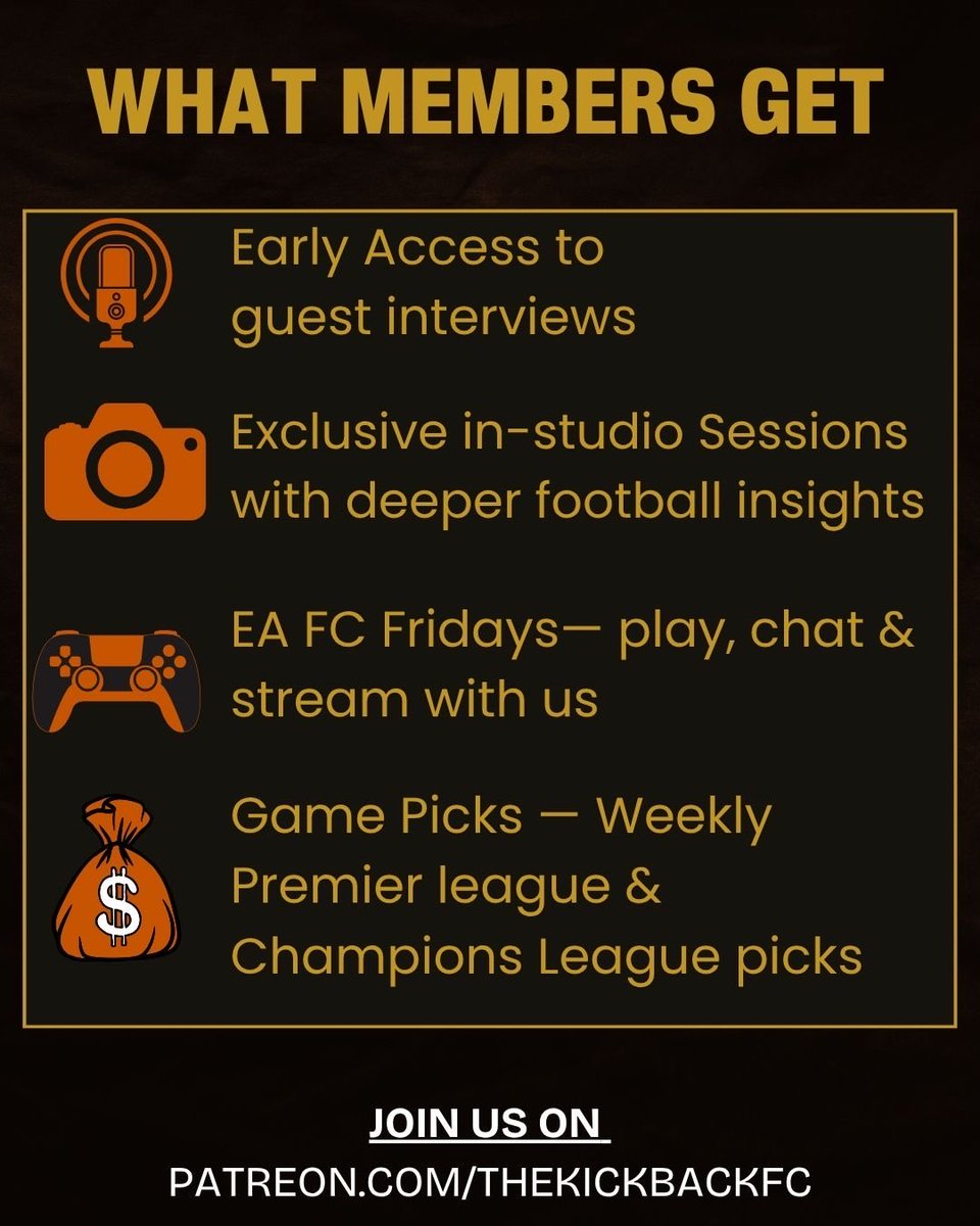 thekickbackfc's tweet photo. The Kickback FC is now on Patreon! โฝ๏ธ
Support the pod and get exclusive member benefits!
๐ Link in bio!
#TheKickBackFC #Patreon #Youtube #Twitch #Instagram #Support #Football #Soccer #Footy https://t.co/r0Vbeo5s3T