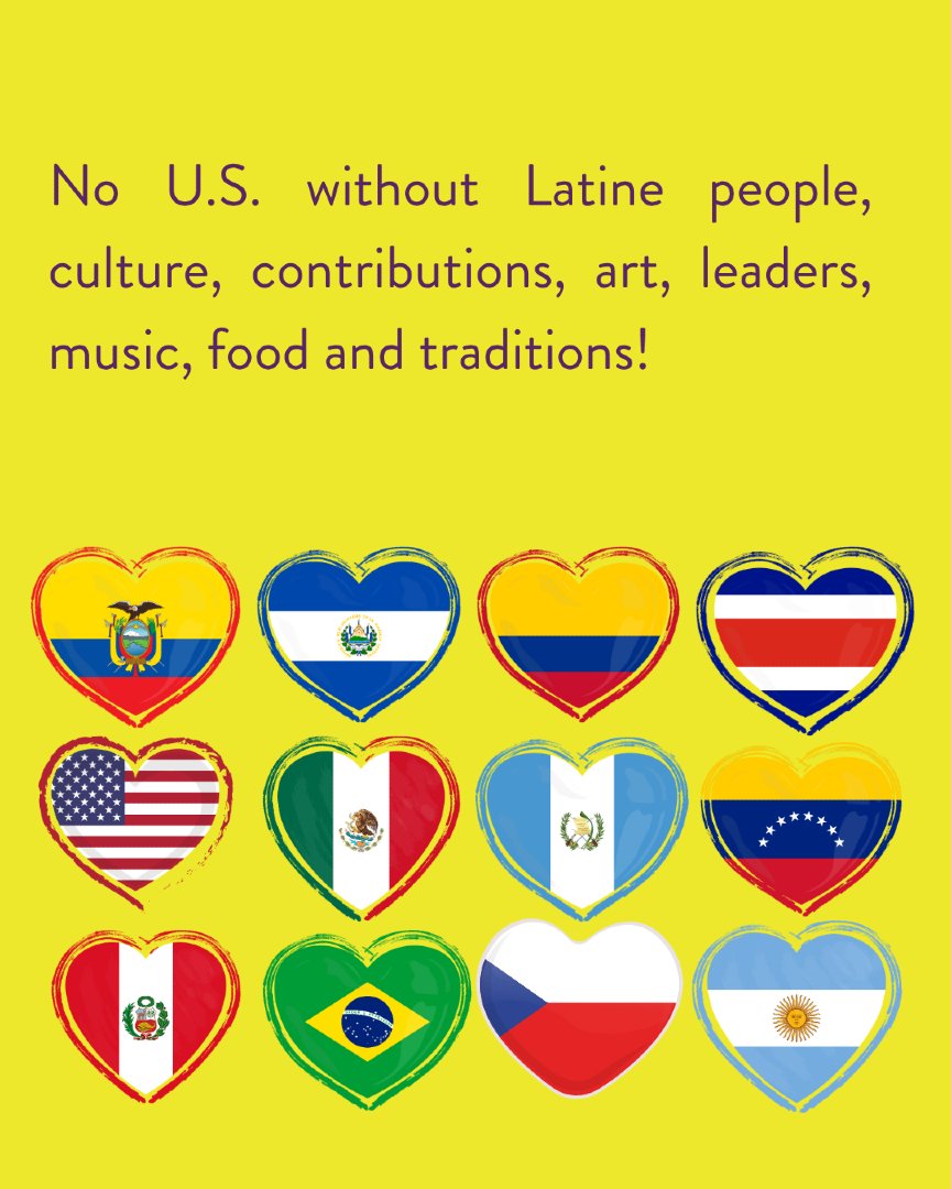 NCLRights's tweet image. Not us without Latine people! 
This Latine Heritage Month, we say: Solidarity now, forever, and always!