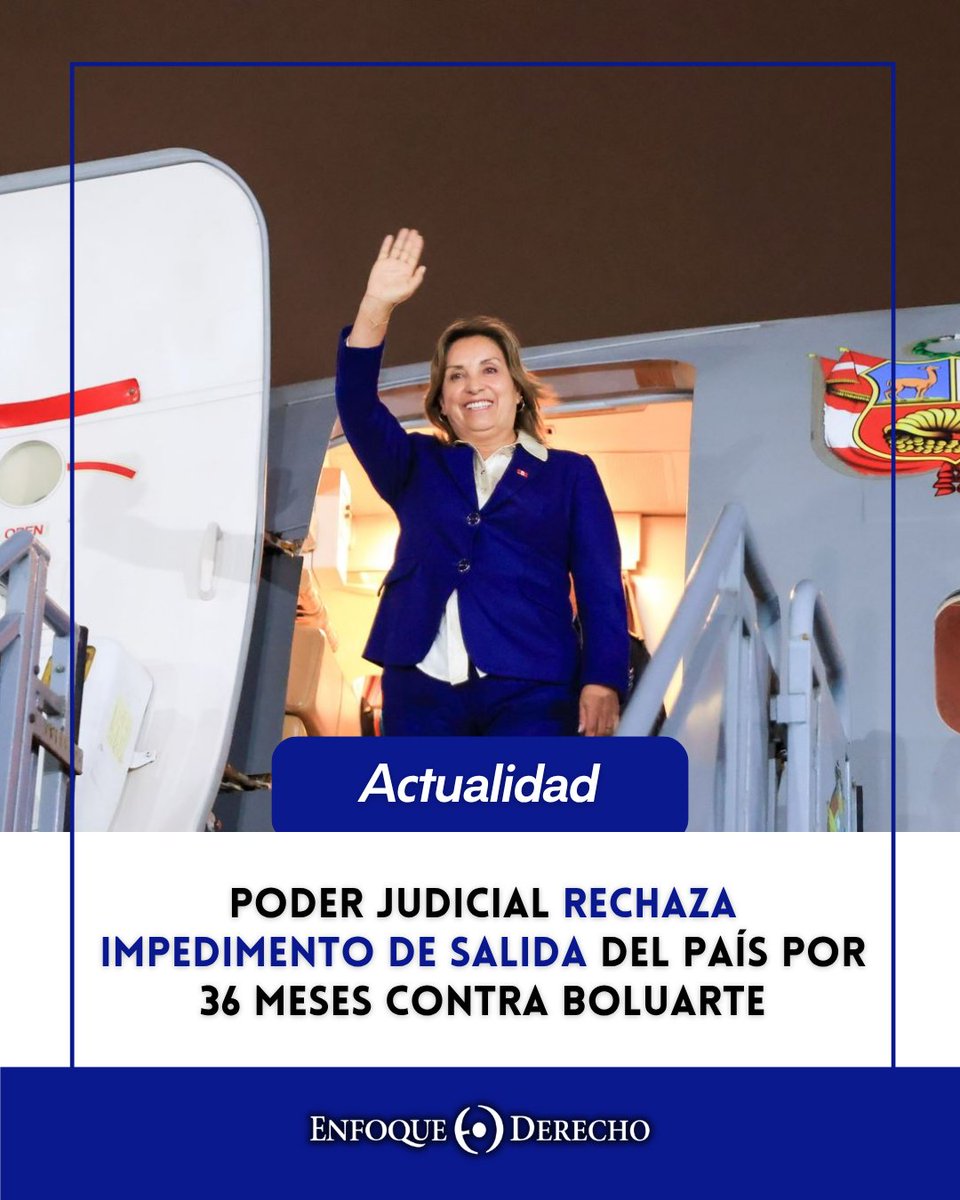 EnfoqueDerecho's tweet image. #Poder Judicial 🏛️
¿Sabías que, el día de hoy 15 de octubre, el Poder Judicial (#PJ) #rechazó el #impedimento de #salida del país en contra de #DinaBoluarte?
¿Qué opinas de esta noticia?
¡Déjanos tus comentarios! ⬇️
