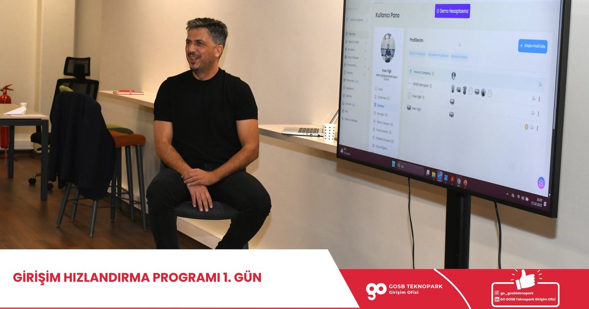 🚀 Girişim Hızlandırma Programı ilk günü dolu dolu geçti!

Açılışın ardından, girişimciliğin temellerini ve iş fikirlerinin yapı taşlarını keşfettik.
🎓 “Girişimcilik ve Girişimcinin Özelliklerinin Sınanması” Eğitimi – GOSB Teknopark Genel Müdürü Prof. Dr. Murat Çemberci
👉