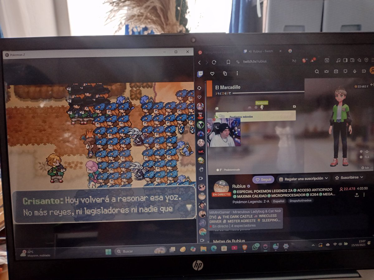 Imagínate jugar Pokémon Z de <a href="/Eric_Lostie/">EricLostie</a> mientras ves al <a href="/Rubiu5/">elrubius</a> hacer su personaje en Pokémon Z-A