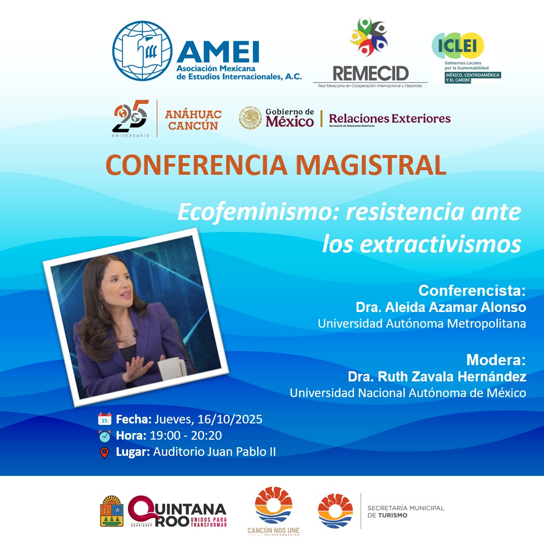 uamxoficial's tweet photo. ✨ Conferencia Ecofeminismo: resistencia ante los extractivismos
🎙️ Aleida Azamar (UAM) nos comparte cómo el ecofeminismo responde a los extractivismos 💪🌱
📅 16 oct | 19:00
https://t.co/aH5kmGcrXj
#Ecofeminismo #ResistenciaTerritorial #Extractivismos #AleidaAzamar #UAMX 🐾 https://t.co/TykLaoICYS